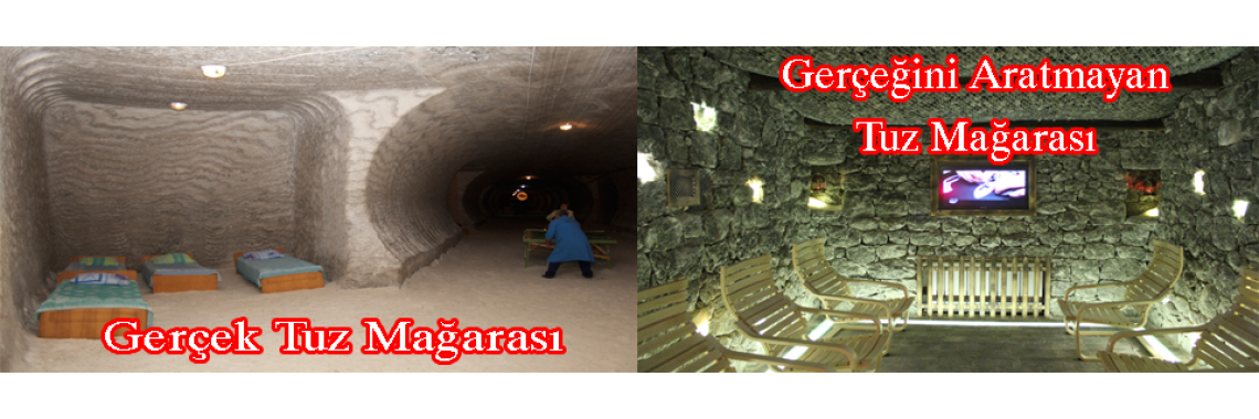 tuzmağarası görünümlü tuz odası